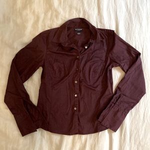 SOLD - Ann Taylor eggplant purple blouse - M